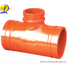 High Quality Ductile Iron Grooved Reducing Tee